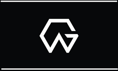 WG, GW, W, G, Abstract Letters Logo Monogram