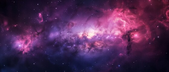 Space nebula background and galaxy