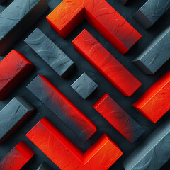 Abstract geometric shapes creating a mesmerizing 3D maze