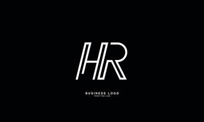 Obraz premium HR, RH, H, R, Abstract Letters Logo mONOGRAM