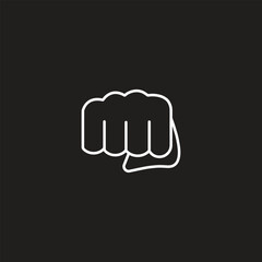 Fist punch continuous line drawing. Hand punching illustration. Continuous line art drawing of fist punching.