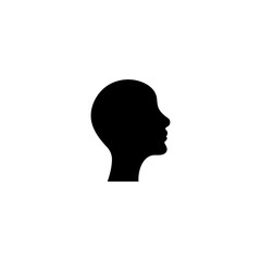 Head silhouette icon. Vector symbol head