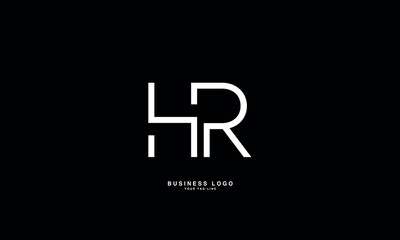 HR, RH, H, R, Abstract Letters Logo mONOGRAM