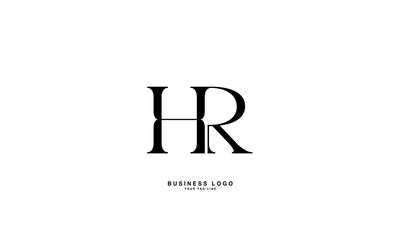 HR, RH, H, R, Abstract Letters Logo mONOGRAM