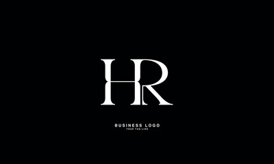 Obraz premium HR, RH, H, R, Abstract Letters Logo mONOGRAM