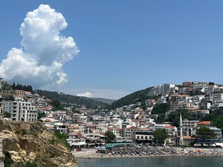 Fototapeta na wymiar Montenegro Adriatic sea view of Ulcinj town