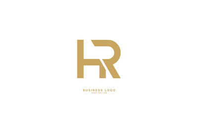 Obraz premium HR, RH, H, R, Abstract Letters Logo mONOGRAM