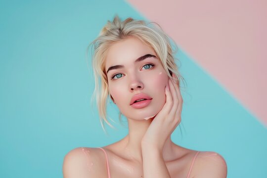 Face Skin care spunk skin care cream. Skincare beauty cosmetic products: lip balm, Confident lotion, moisturiser, skincare inspiration eye gel, Enchanting serum and Forward-thinking jar pot