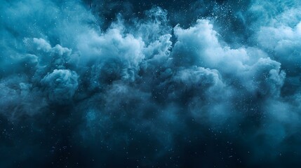 Fototapeta na wymiar Blue Powder Cloud: A Festive Burst of Energetic Inspiration. Concept Festival Photography, Colorful Holi Celebrations, Vibrant Paint Activities