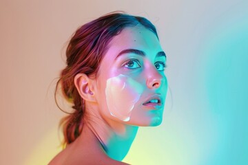 Facial nail primer skin care cream. Skincare treatment products: youth preserving lotion, skincare hair coloring gel, oil, pipette with hyaluronic acid serum and anti wrinkle cream jar pot