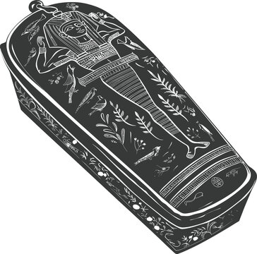 recommend clip art: Silhouette ancient egypt sarcophagus black color only