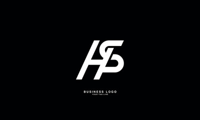 Fototapeta premium HS, SH, H, S, Abstract Letters Logo Monogram