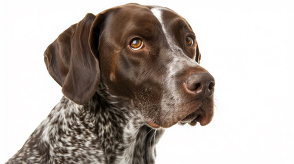  German Shorthaired Pointer on a white background