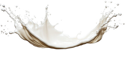 milk splash isolated on transparent background