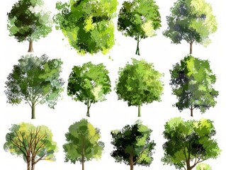 Tranquil Forest and Park Landscape for Nature Inspired Design Generative AI