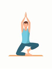 Patient Practicing Yoga for Physical Therapy Generative AI