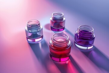 Face Skin care thrill skin care cream. Skincare beauty cosmetic products: lip balm, Daily routine lotion, skincare Composure eye gel, Makeup palette serum and Comforting skin care jar pot