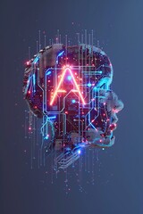 Revolutionizing Industries  3D Vector Icon of AI in Science, Business, Technology, and Engineering Concepts