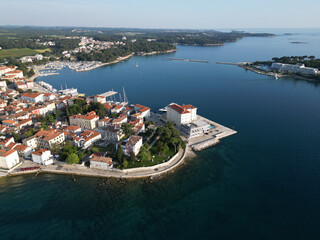 Fototapeta premium Aerial view of Porec, Croatia