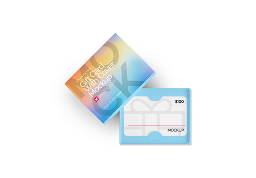 Gift Card in a Box Mockup