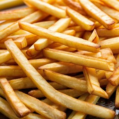 French fries o background