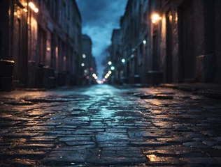 Fototapete Enge Gasse street in the night