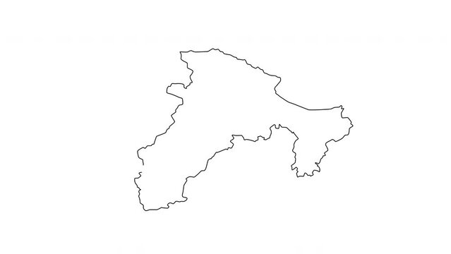 animated sketch map of Bejaia in algeria