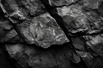 close up horizontal image of dark rocks background Generative AI