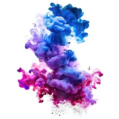 A dynamic burst of ink in water, capturing the motion and fluidity of the pigments