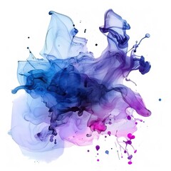 A dynamic burst of ink in water, capturing the motion and fluidity of the pigments