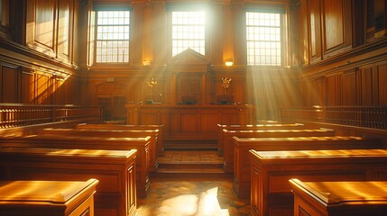 the sun is shining through the windows of a church