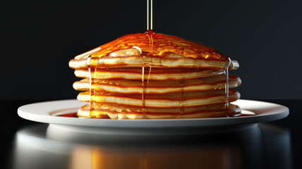 Pancakes with honey.