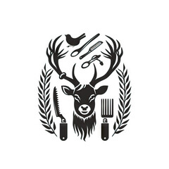 Obraz premium Hairdresser Styling Trendy Haircut - Salon. Vector Icon Illustration. Animal Nature Icon Concept Isolated Premium Vector. 