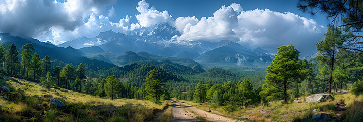 Clouds over a mountain valley,
Farm in the mountains of altai, old house in the mountains



 - obrazy, fototapety, plakaty