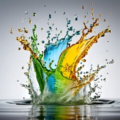 Bright colorful watercolor splash AI generated