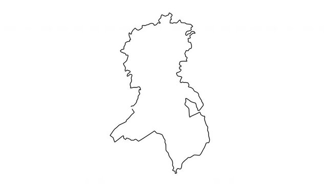 animated sketch map of Sidi Bel Abbes in algeria
