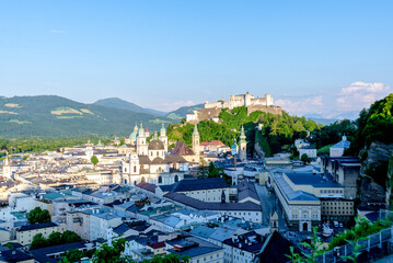 Hohensalzburg Fortress Overlooking Salzburg's Historic Center
