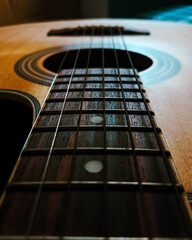 acoustic guitar close up