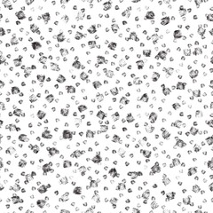 Seamless abstract textured pattern. Simple background black and white texture. Digital brush strokes background. Dots, stains. Design for textile fabrics, wrapping paper, background, wallpaper, cover.