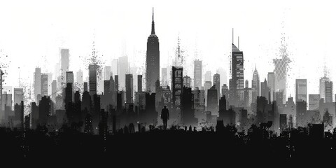 Metropolis Modern Cityscape Architectural Panorama Generative AI