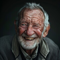 Obraz premium Smiling Elderly Man