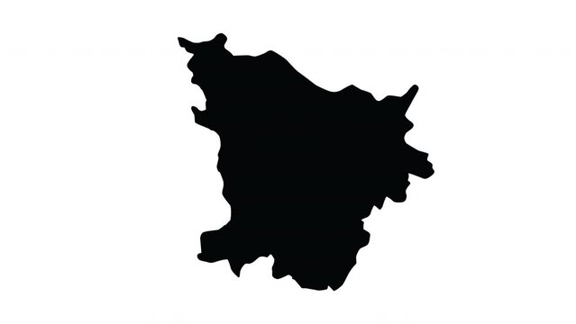 animation that makes up the map of Annaba in algeria