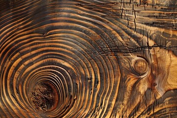 Close-Up of Tree Trunk With Rings