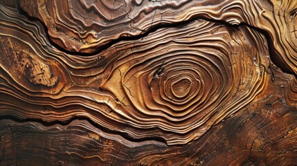 Intricately Carved Wood Panel