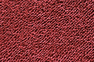 Maroon color soft towel cotton fabric texture as background