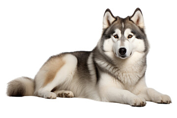 Alaskan malamute, portrait breed of the sled dog of the North.