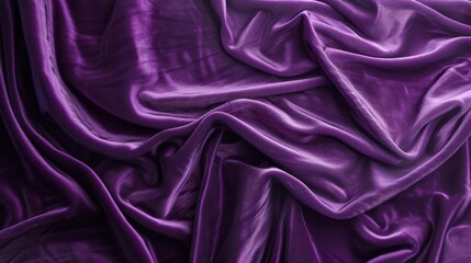 Obraz premium Velvet fabric with a deep purple tint and smooth curves