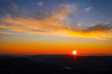 sunrise over the mountains