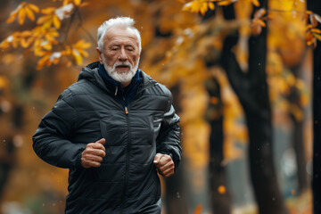 Senior man jogging 