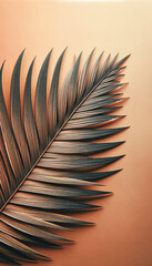 Palm Leaf Elegance on Peach Gradient